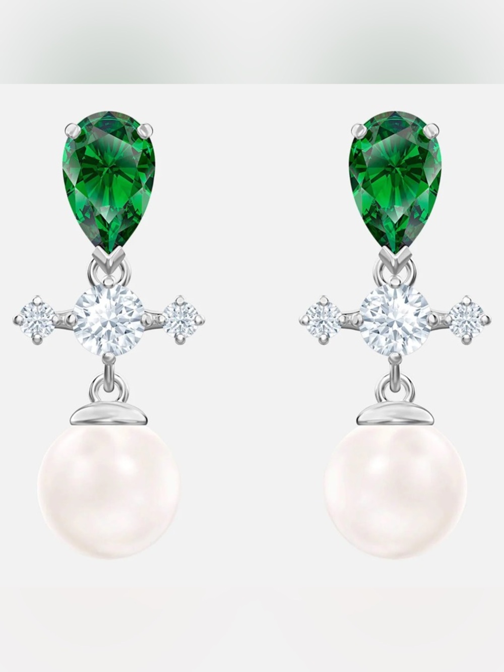 Swarovski Mixed Cuts Crystal Clip-on Drop Earrings clips